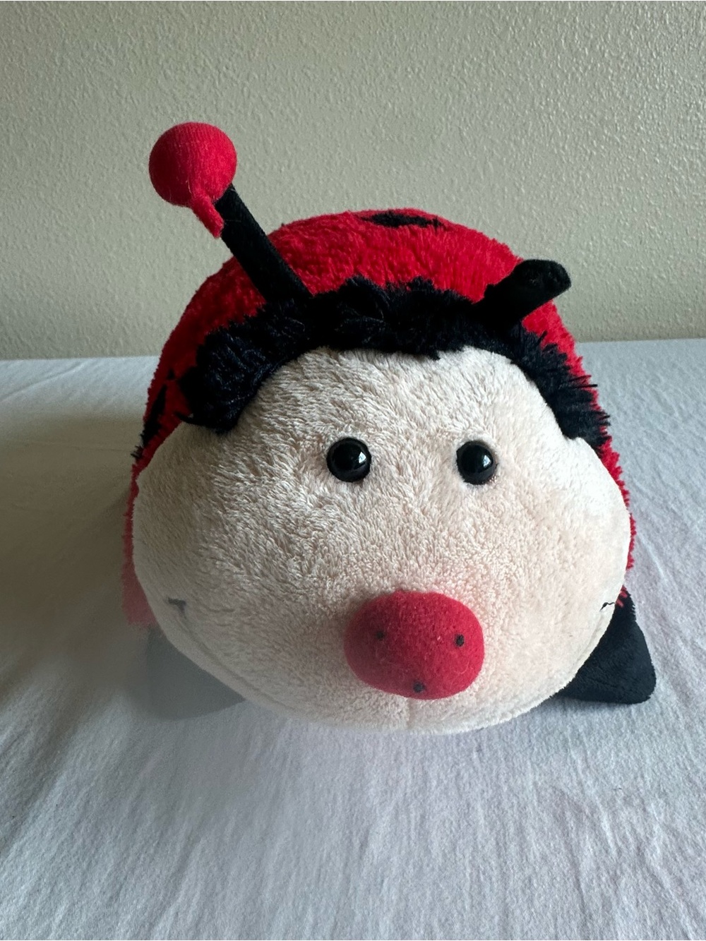 Pillow Pet Ladybug Red Black 2010 Soft‎ Foldable Stuffed Plush Rare Retired 18"